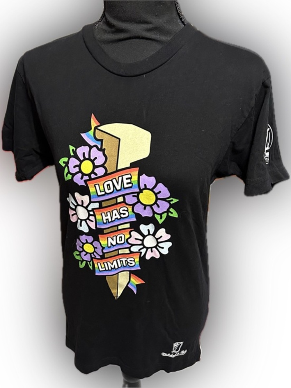 Mitchell & Ness Black Atlanta United MLS Floral Logo Tee Small